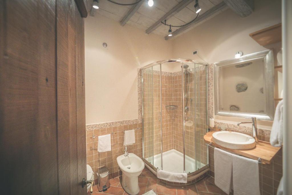 Koupelna v ubytování Agriturismo Selvella