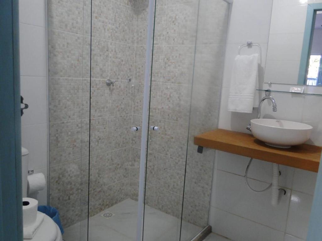 Koupelna v ubytování Pousada Vila Mar