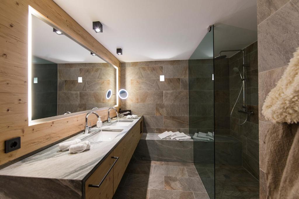 Koupelna v ubytování Hotel Dolomitenblick
