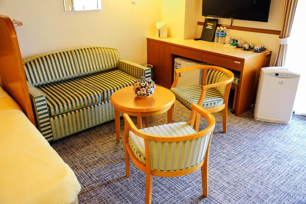 Posezení v ubytování Shinnishiki Hotel