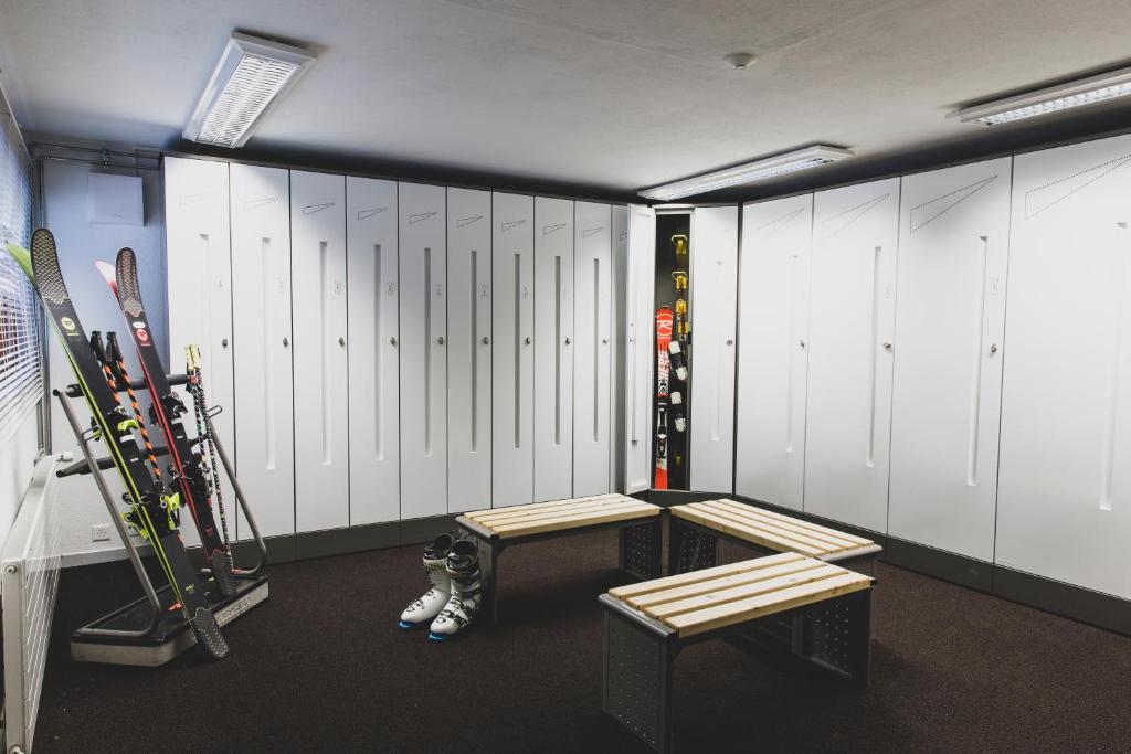 Fitness centrum a/nebo fitness zařízení v ubytování Pointe de Zinal