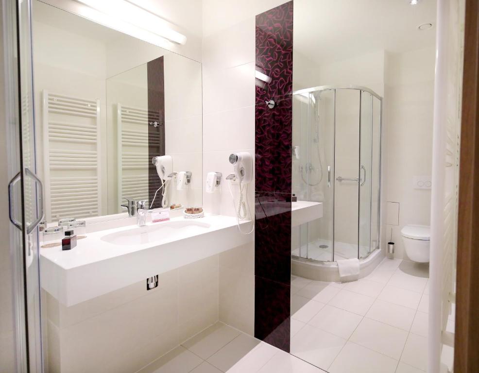 Koupelna v ubytování Hotel Rzeszów