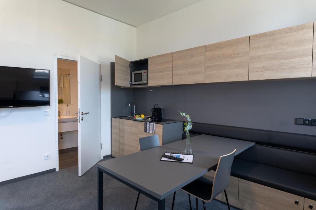 Köök või kööginurk majutusasutuses TT-ROOMS - kontaktlos mit Self Check-in I FREE PARKING