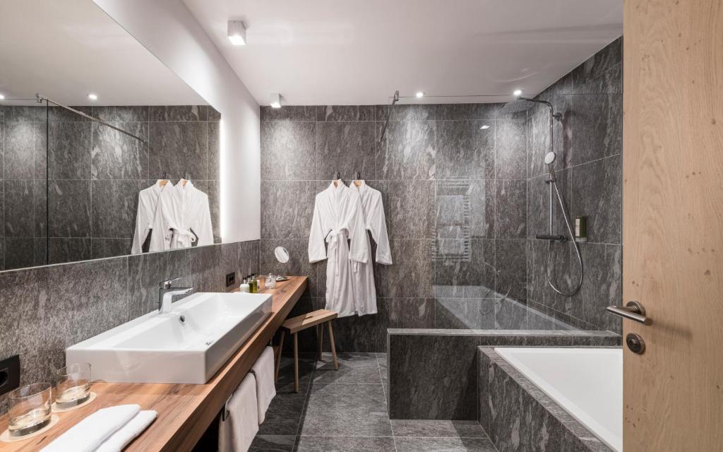 Koupelna v ubytování Vinea - Suites