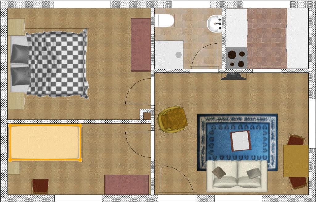 Půdorys ubytování Bungalow 3