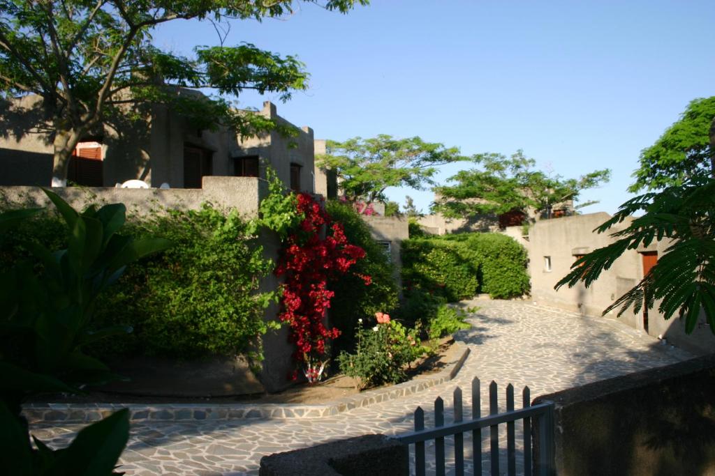 A garden outside Cavo Grosso Bungalows