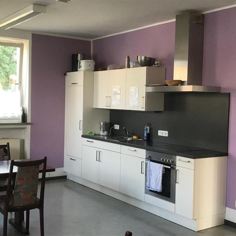 Kuchyň nebo kuchyňský kout v ubytování Gästehaus Sandra