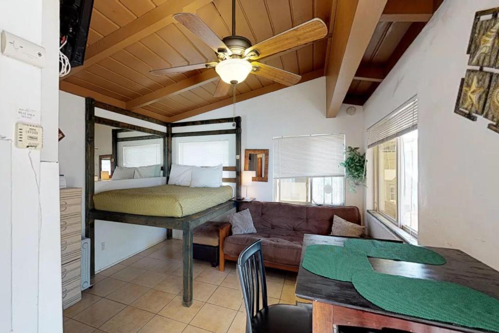 聖地牙哥的住宿－甜美日落一室公寓，客厅配有床和沙发