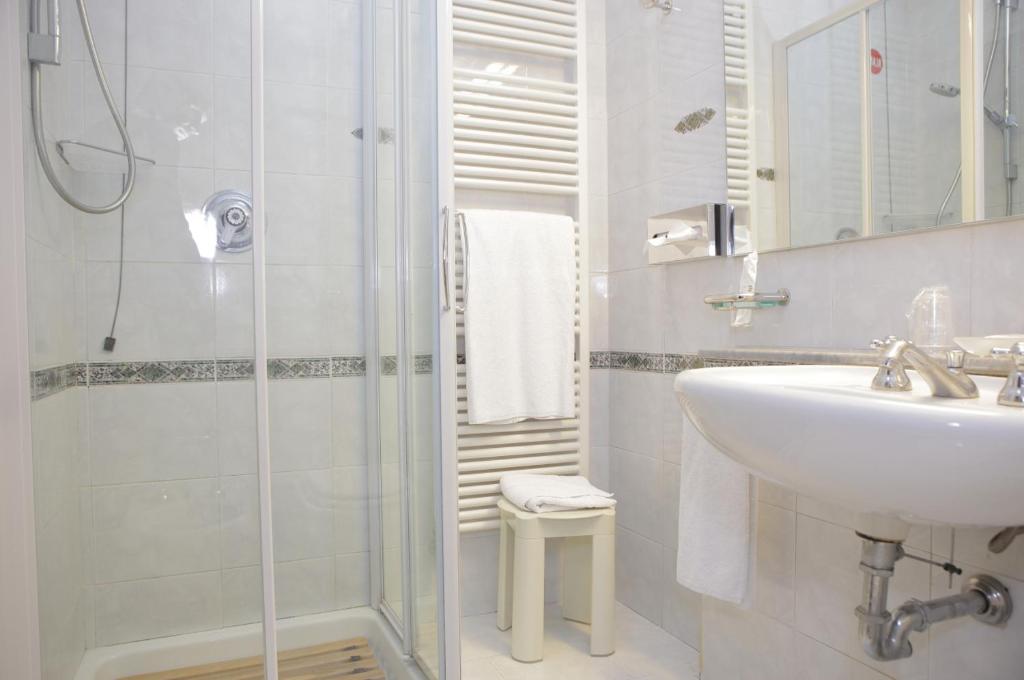 Koupelna v ubytování Hotel Bristol