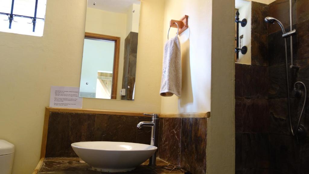 Koupelna v ubytování Auberge St Francois