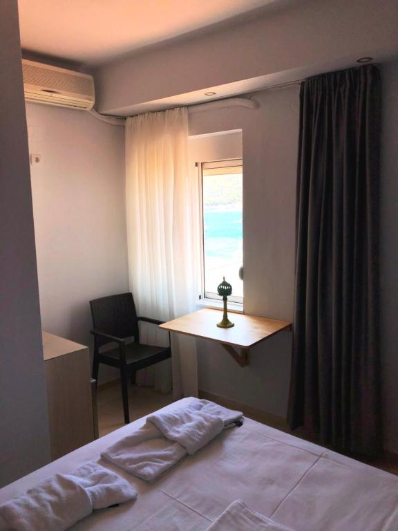 Postel nebo postele na pokoji v ubytování Thalassa view