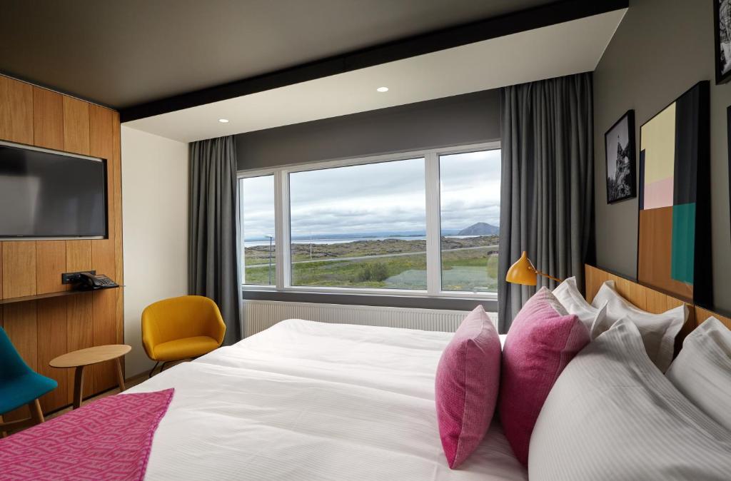 Postel nebo postele na pokoji v ubytování Mývatn - Berjaya Iceland Hotels