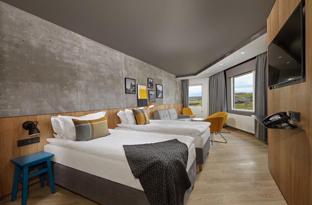 Postel nebo postele na pokoji v ubytování Mývatn - Berjaya Iceland Hotels