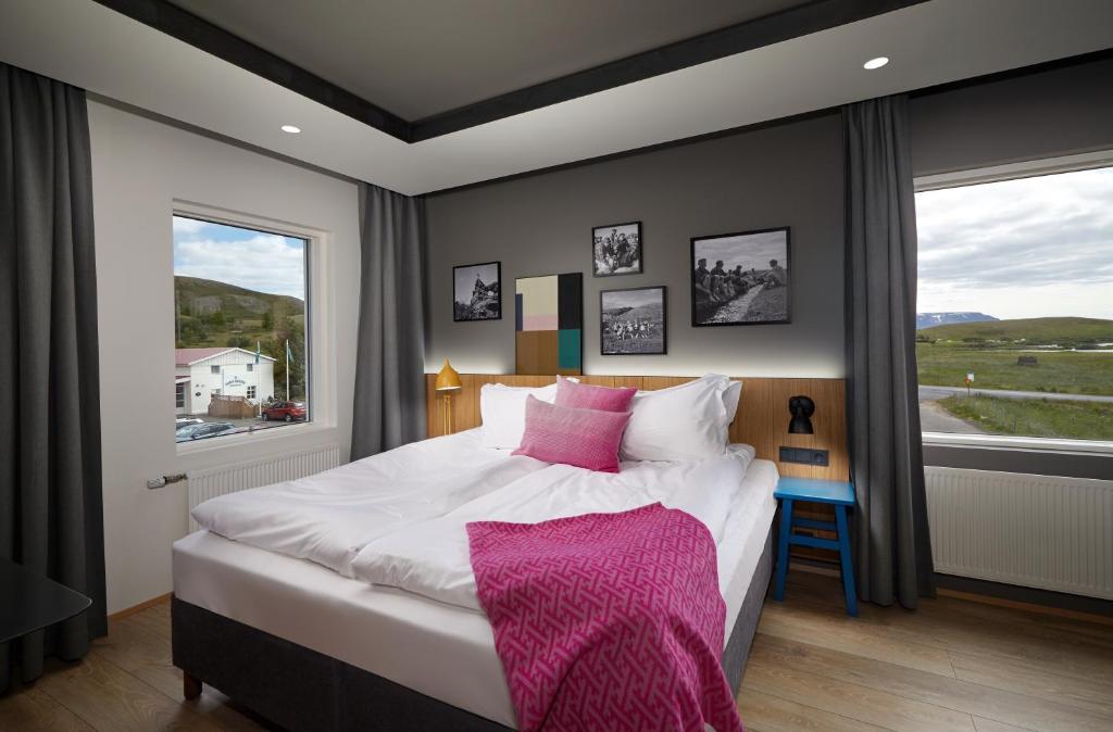 Postel nebo postele na pokoji v ubytování Mývatn - Berjaya Iceland Hotels