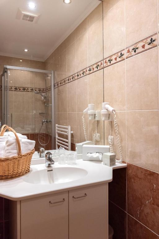Koupelna v ubytování Hotel Zimmerbräu