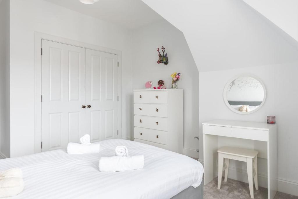 Postel nebo postele na pokoji v ubytování Luxurious living in Gullane