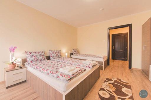 Letto o letti in una camera di Farkas Panzió