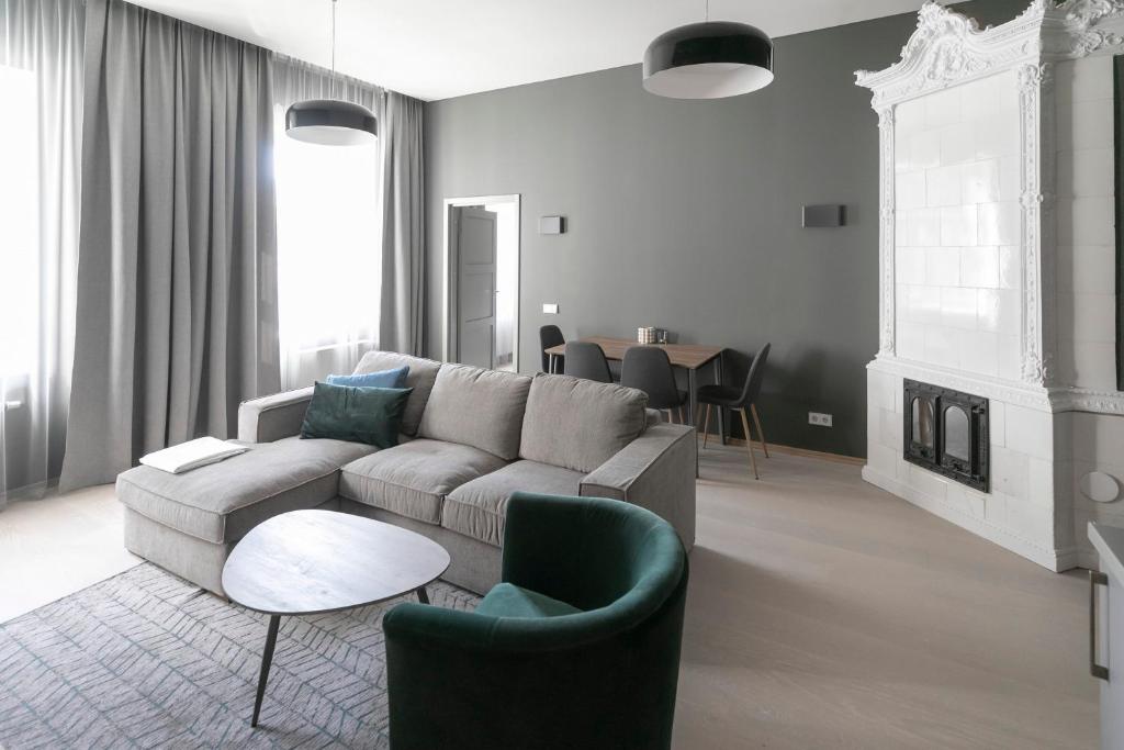 Χώρος καθιστικού στο APARTAMENTAI LEMBERGAS