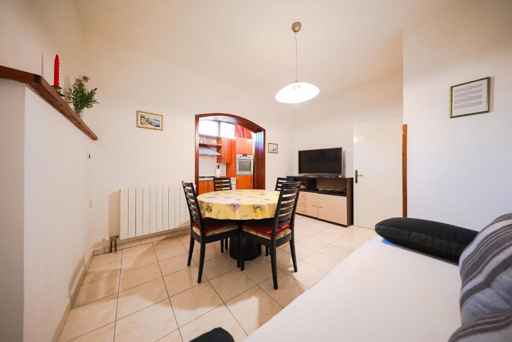 Televízia a/alebo spoločenská miestnosť v ubytovaní Apartman Antisin
