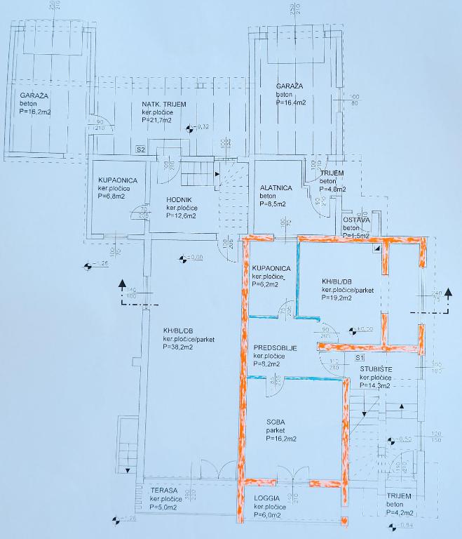 Plán poschodí v ubytovaní Apartman Antisin