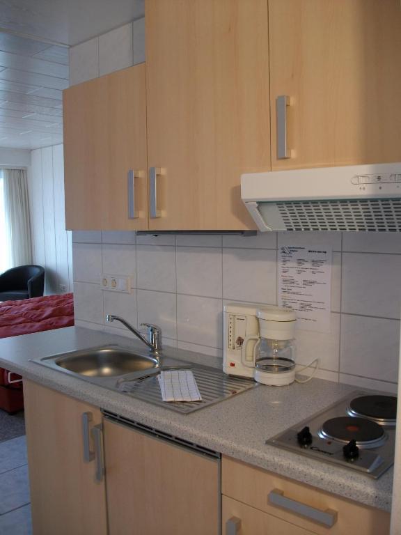 Kuchyň nebo kuchyňský kout v ubytování Haus Delphin