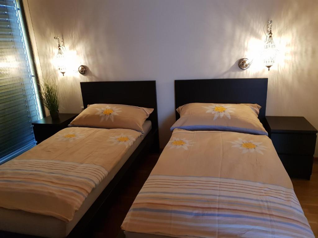 Postel nebo postele na pokoji v ubytování Panorama Penthouse