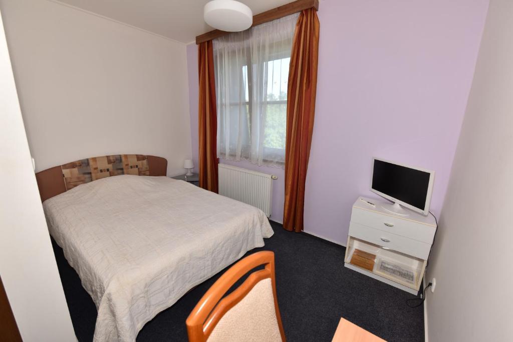Postel nebo postele na pokoji v ubytování Hotel Trilobit