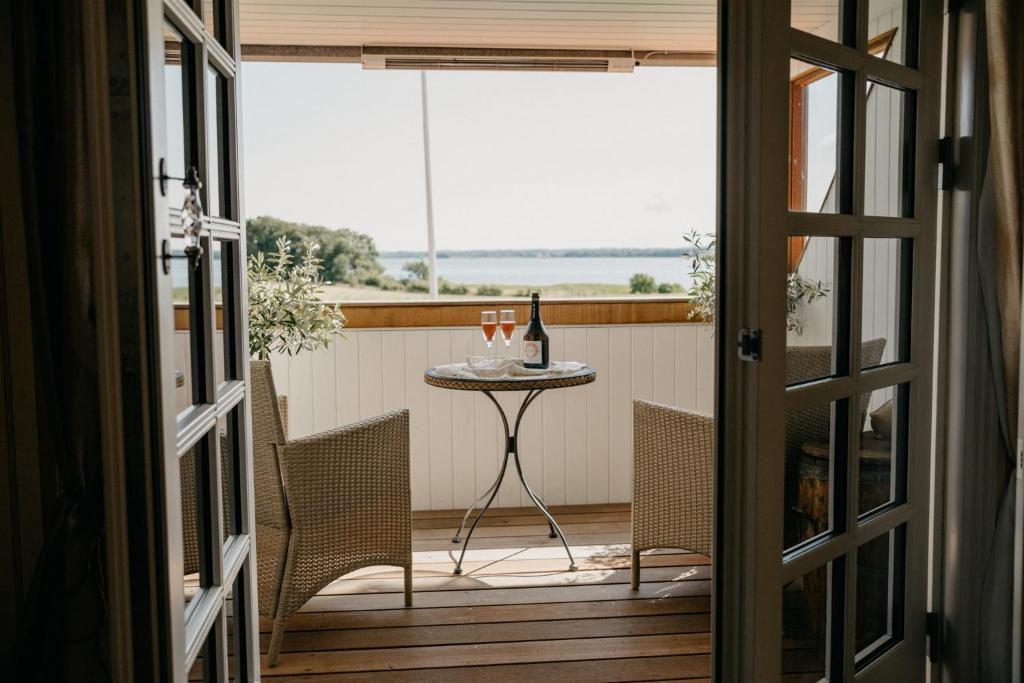 Balkón nebo terasa v ubytování Jungshoved Præstegård B&B