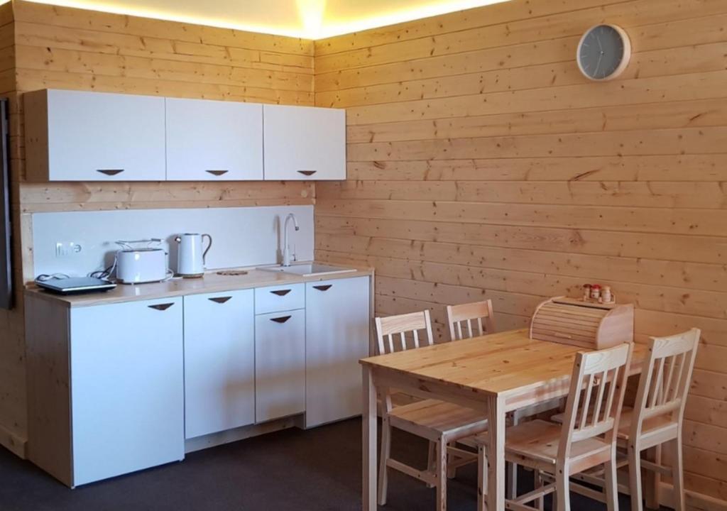 Kuchyň nebo kuchyňský kout v ubytování New Gudauri Suites