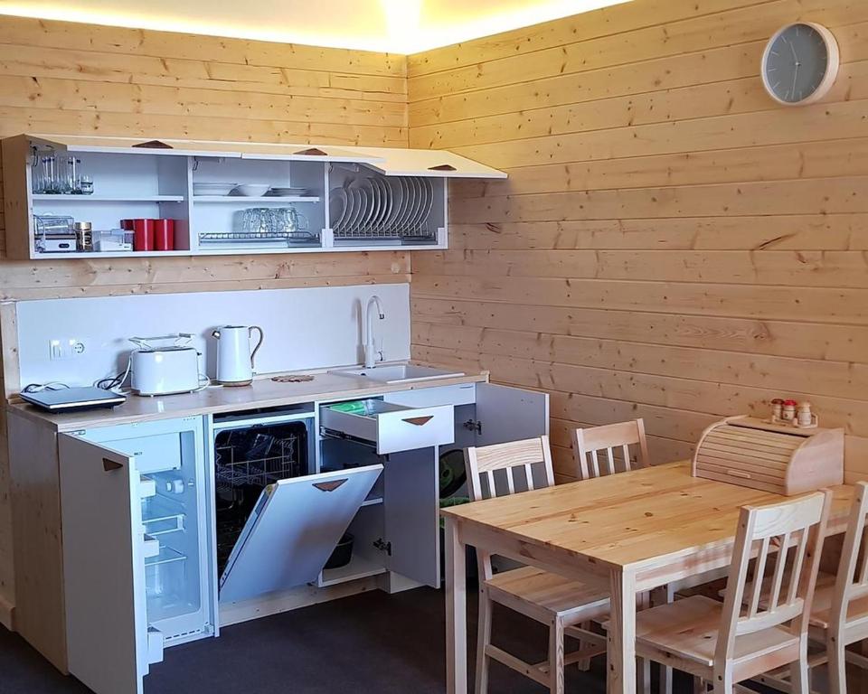 Kuchyň nebo kuchyňský kout v ubytování New Gudauri Suites