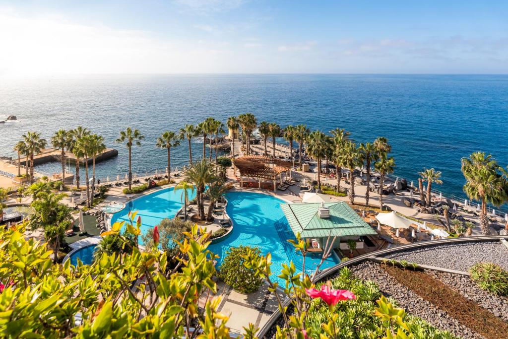 an aerial view of a resort with the ocean in the background at Royal Savoy - Ocean Resort - Savoy Signature in Funchal