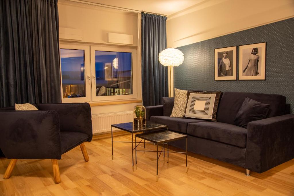 Posezení v ubytování Hotell Syfabriken