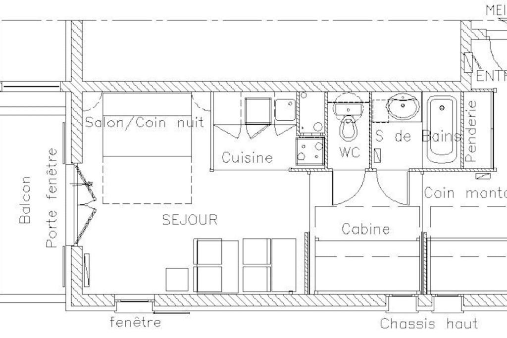 Půdorys ubytování Appartement pied des pistes 4 à 6 pers - Les Deux-Alpes