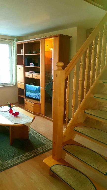 Postel nebo postele na pokoji v ubytování Appartmenthaus Gingst