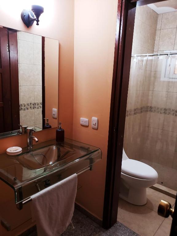 Koupelna v ubytování Portal los Castaños