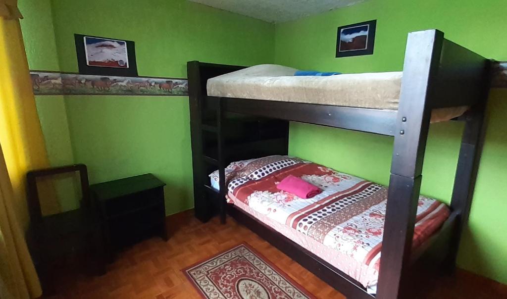 Postel nebo postele na pokoji v ubytování Hostal Sendero de Volcanes