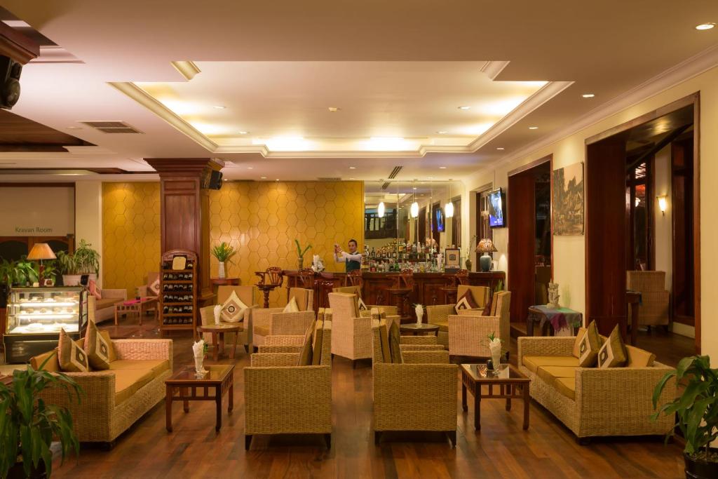 Posezení v ubytování Angkor Paradise Hotel