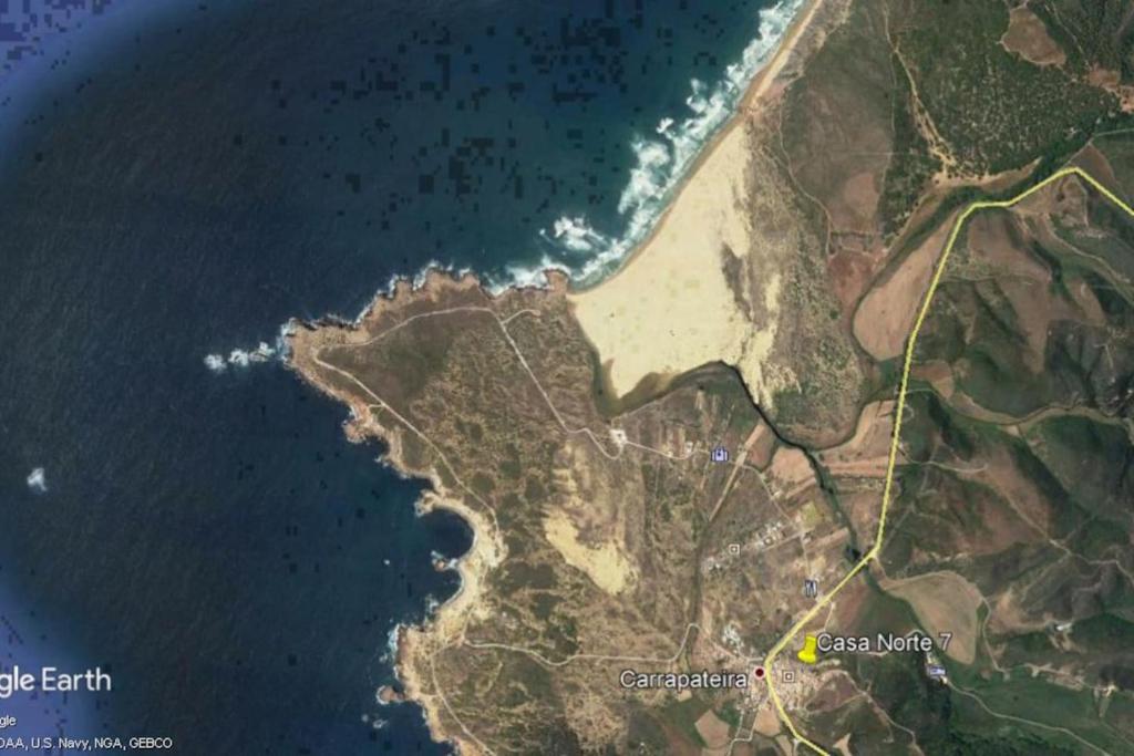 a map of the island of grenada next to the ocean at Casa na Carrapateira, Aljezur in Carrapateira