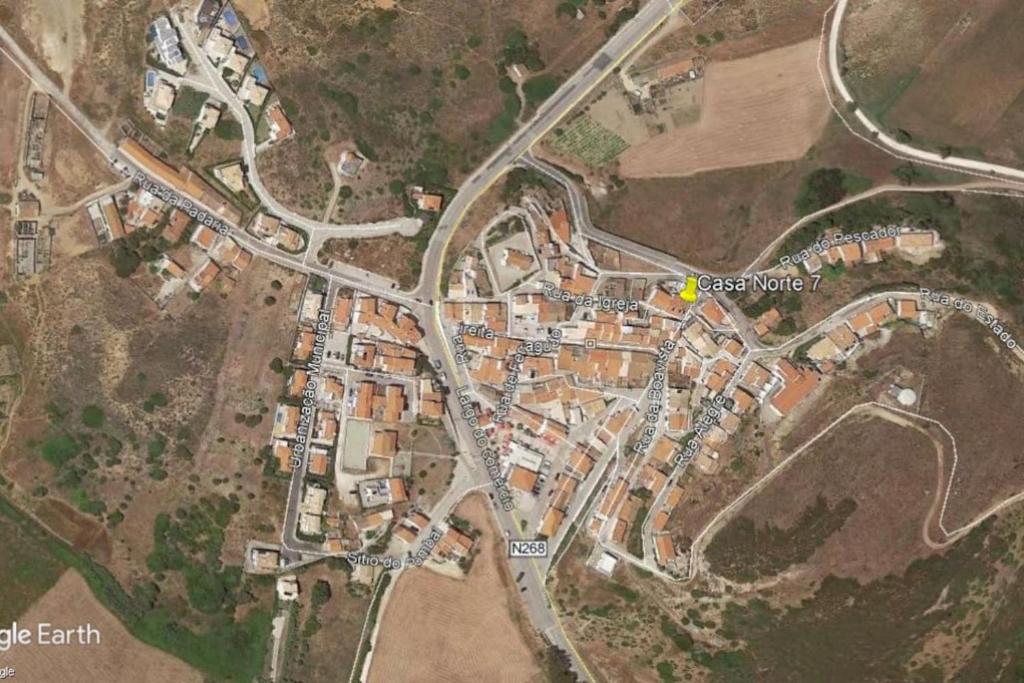 a map of a city with a street at Casa na Carrapateira, Aljezur in Carrapateira
