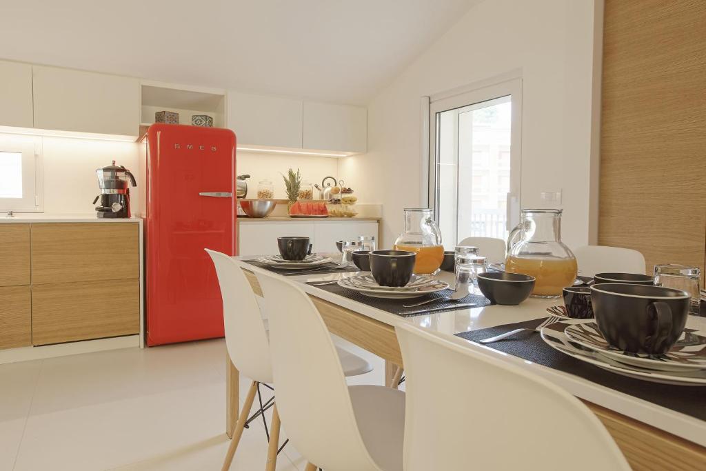 Kuchyň nebo kuchyňský kout v ubytování Hedoné Design Experience B&B