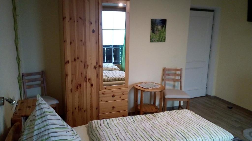 Postel nebo postele na pokoji v ubytování Janserhof