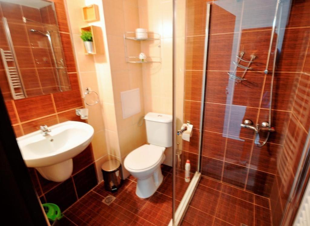Koupelna v ubytování Apartman u kompleksu Royal Towers