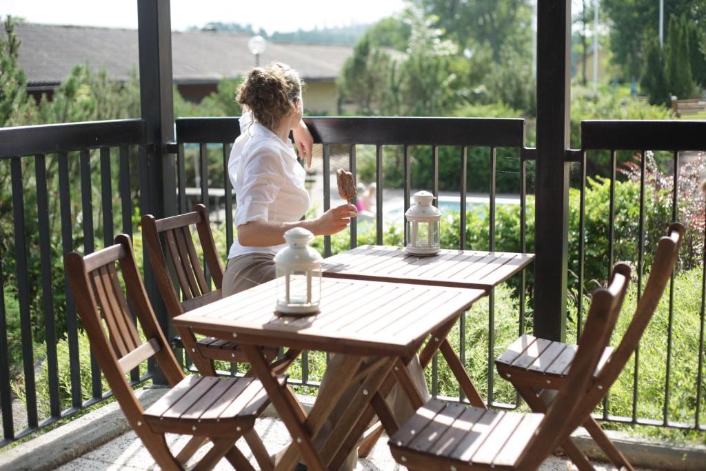 Balkón nebo terasa v ubytování Yxnerum Hotell