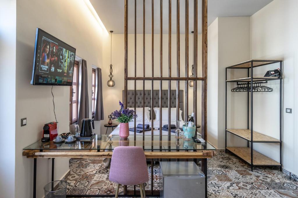 Kuchyň nebo kuchyňský kout v ubytování Casa Poli Suites