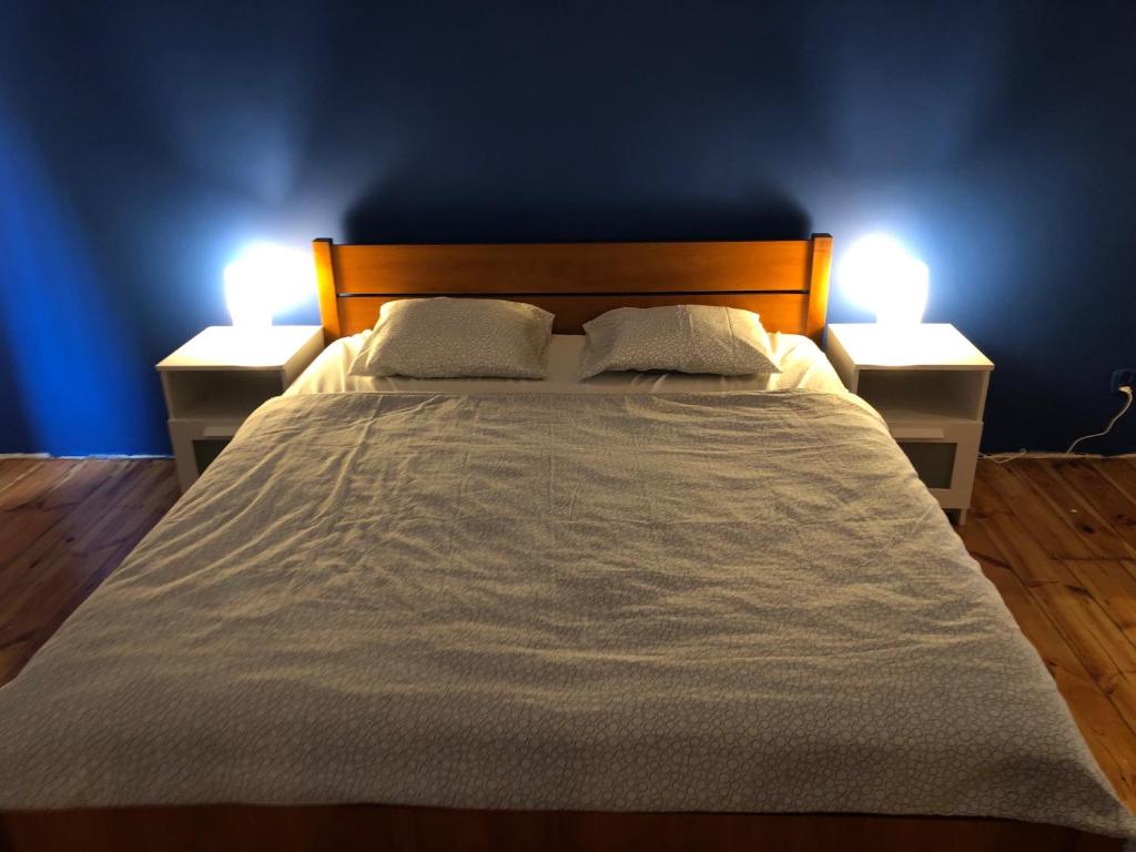 Posteľ alebo postele v izbe v ubytovaní Apartament przy zoo