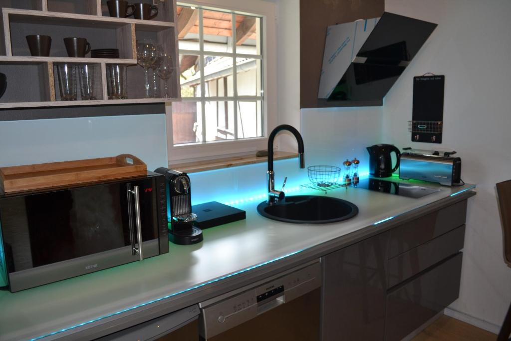 Kuchyň nebo kuchyňský kout v ubytování Waldstudio Comfort