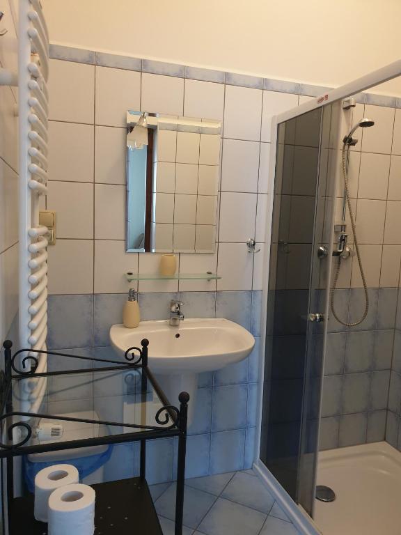 Koupelna v ubytování Żabie Oko