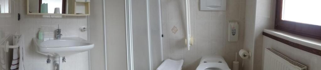 Koupelna v ubytování Hotel Genzianella