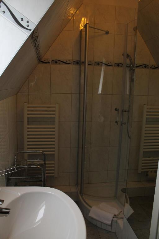 Koupelna v ubytování Hotel Stolteraa