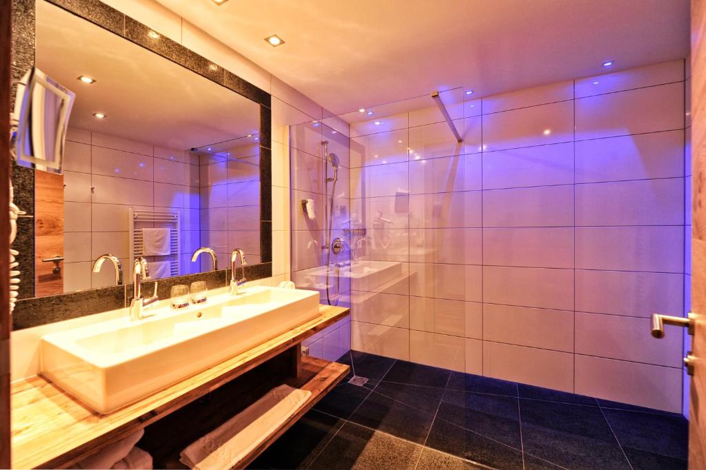 Koupelna v ubytování Hotel Ferienglück